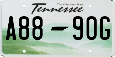TN license plate A8890G
