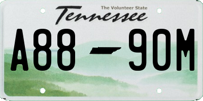 TN license plate A8890M