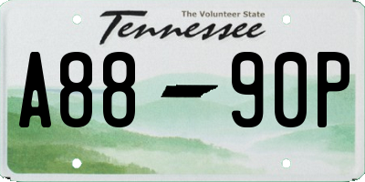 TN license plate A8890P