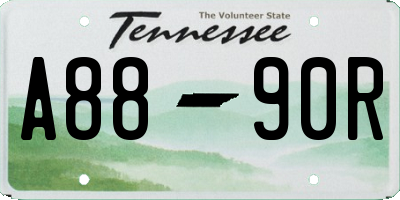 TN license plate A8890R