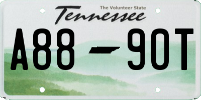 TN license plate A8890T