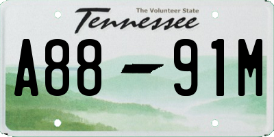 TN license plate A8891M