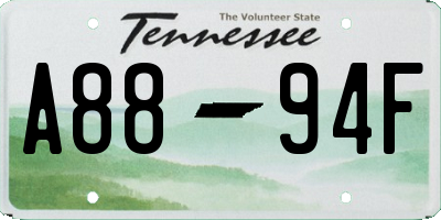 TN license plate A8894F