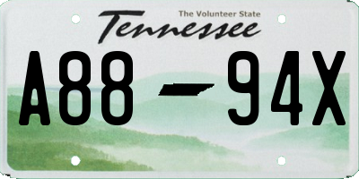 TN license plate A8894X