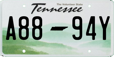 TN license plate A8894Y