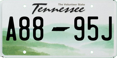 TN license plate A8895J