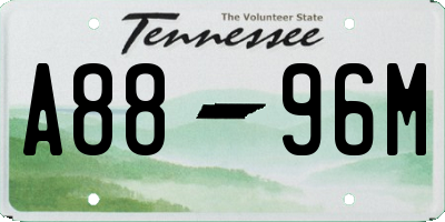 TN license plate A8896M