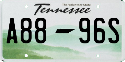 TN license plate A8896S