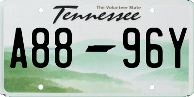 TN license plate A8896Y
