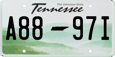 TN license plate A8897I