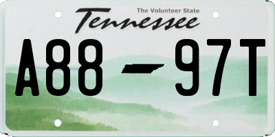 TN license plate A8897T