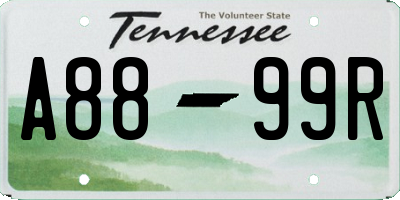 TN license plate A8899R