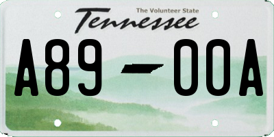 TN license plate A8900A