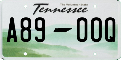 TN license plate A8900Q
