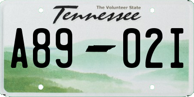 TN license plate A8902I