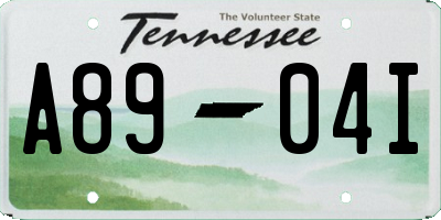 TN license plate A8904I