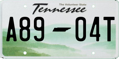 TN license plate A8904T