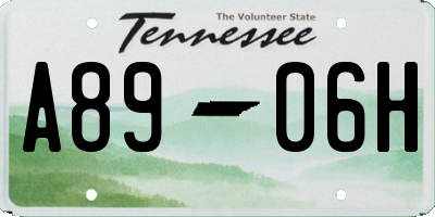 TN license plate A8906H