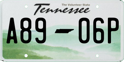 TN license plate A8906P
