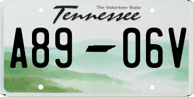TN license plate A8906V