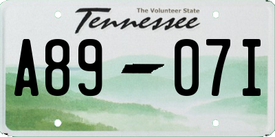 TN license plate A8907I