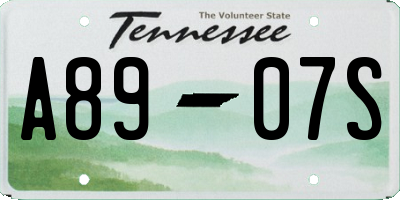 TN license plate A8907S