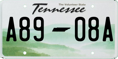 TN license plate A8908A