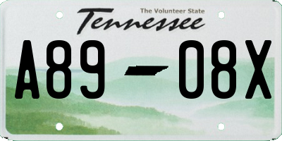 TN license plate A8908X