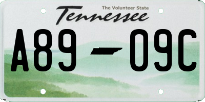 TN license plate A8909C