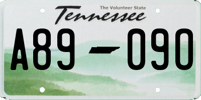 TN license plate A8909O