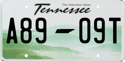 TN license plate A8909T