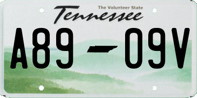 TN license plate A8909V