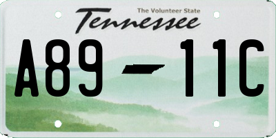 TN license plate A8911C