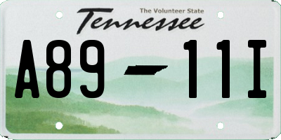 TN license plate A8911I