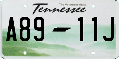 TN license plate A8911J