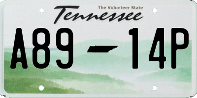 TN license plate A8914P