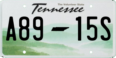 TN license plate A8915S