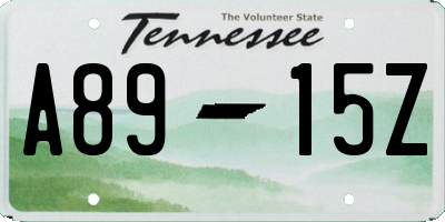 TN license plate A8915Z