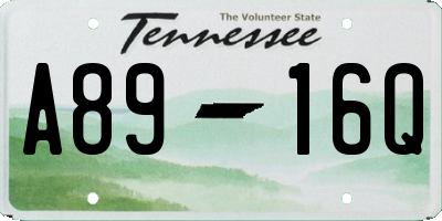 TN license plate A8916Q