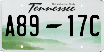 TN license plate A8917C
