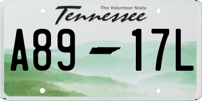 TN license plate A8917L
