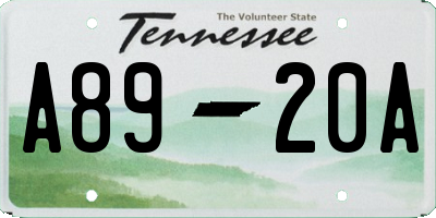 TN license plate A8920A