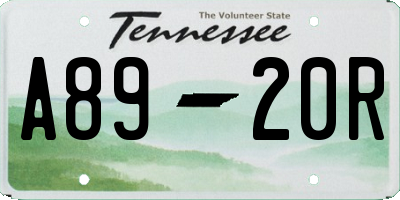 TN license plate A8920R