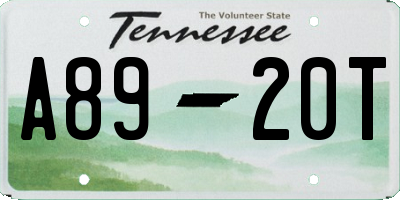 TN license plate A8920T