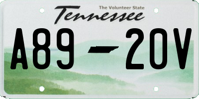 TN license plate A8920V