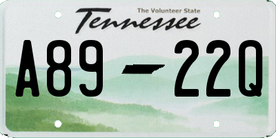 TN license plate A8922Q