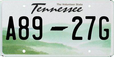 TN license plate A8927G