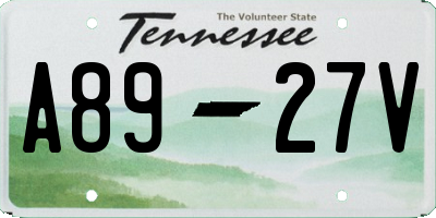 TN license plate A8927V