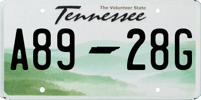 TN license plate A8928G