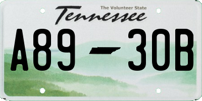 TN license plate A8930B